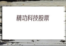 精功科技股票(精功科技股票最新消息)