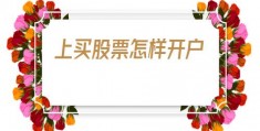 上买股票怎样开户(新手买股票怎样开户)