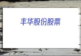 丰华股份股票(丰华股份最新消息)
