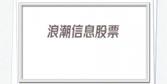 浪潮信息股票(浪潮信息股票行情)