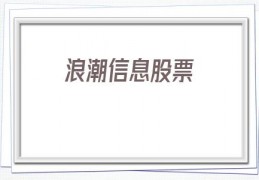 浪潮信息股票(浪潮信息股票行情)