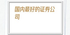 国内最好的证券公司(国内排名前十的证券公司)
