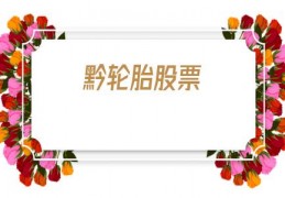黔轮胎股票(2020年轮胎价格走势)